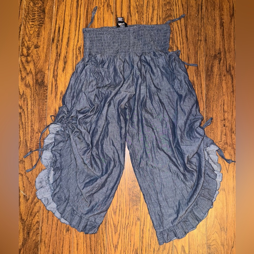 Celina Wide Leg Ruffled Palazzo Dress Pants